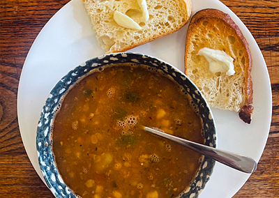 Summer Soup with Lamb